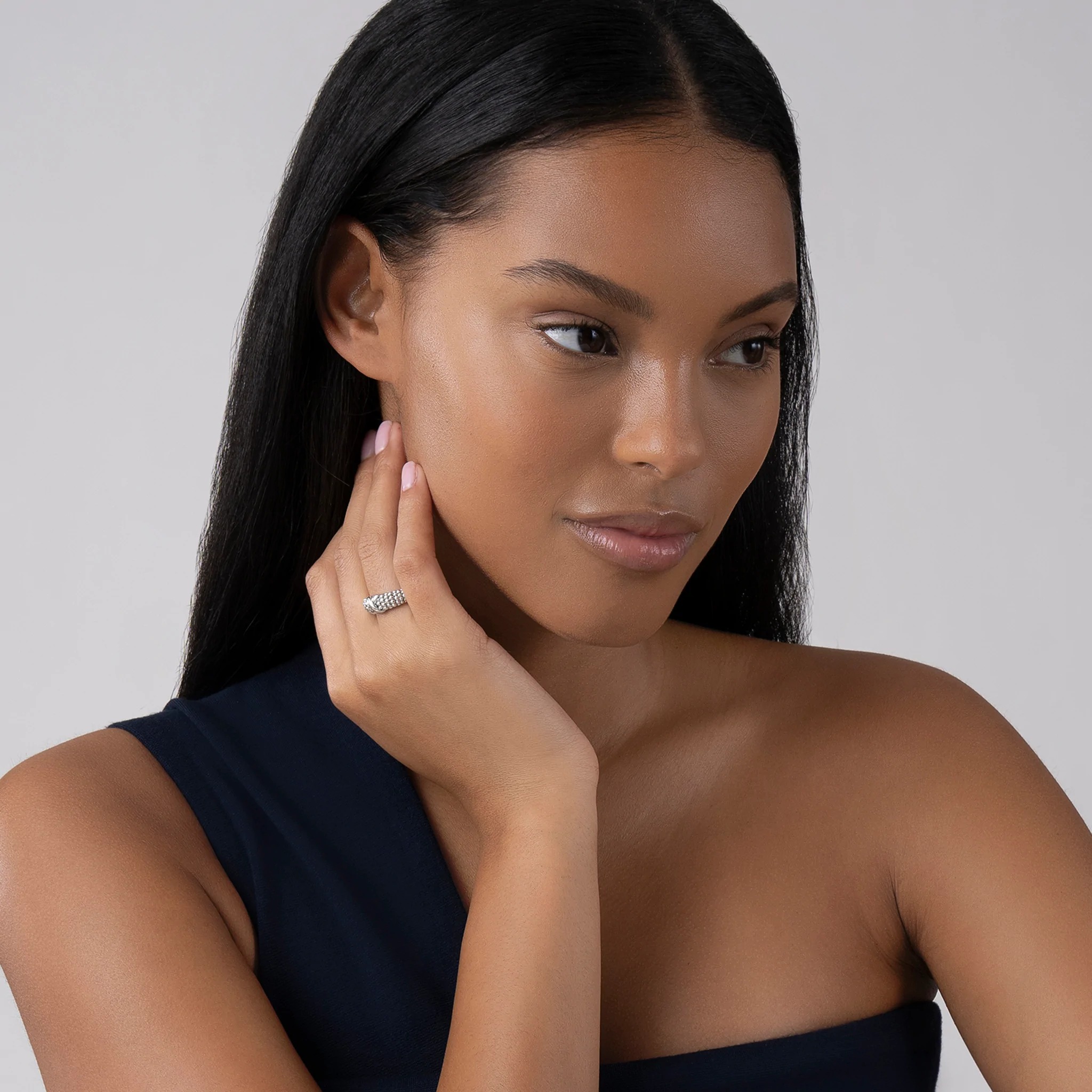 LAGOS Signature Caviar X Beaded Ring