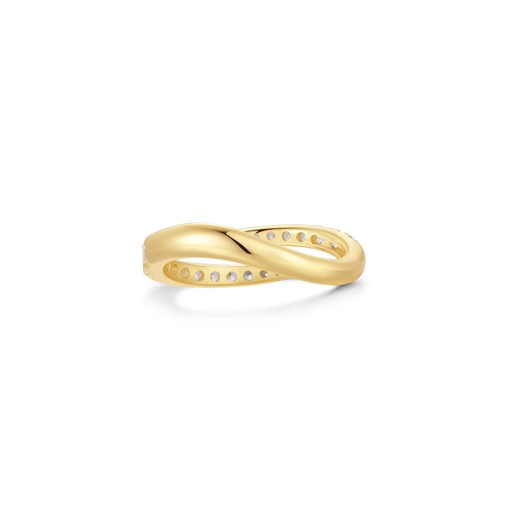 Ania Haie Spiral Pave Adjustable Ring
