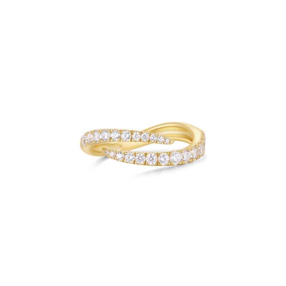Ania Haie Spiral Pave Adjustable Ring