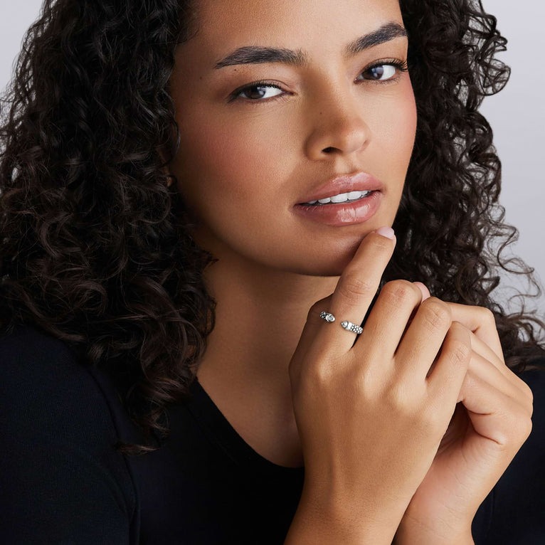 LAGOS Signature Caviar Beaded Mini Versa Stacking Ring