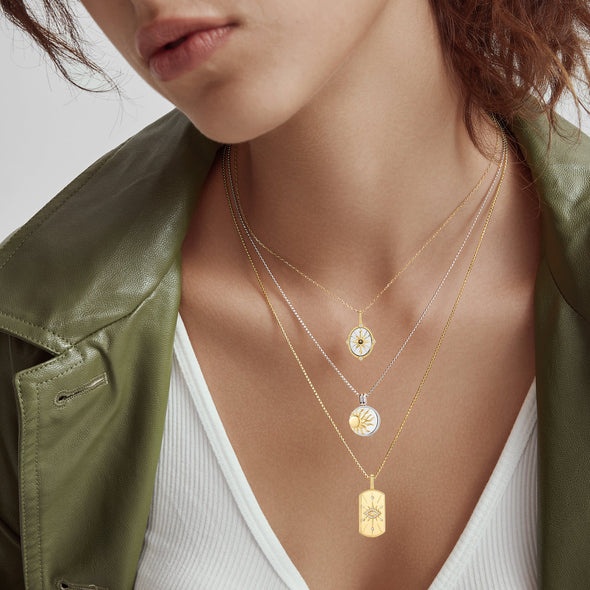 Ania Haie Two Tone Star Disc Charm Pendant