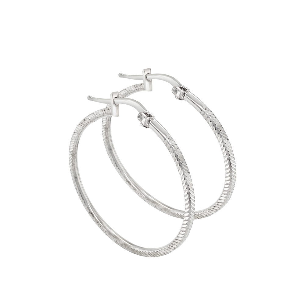 Rox By Martin Binder Silver Hoop Earrings