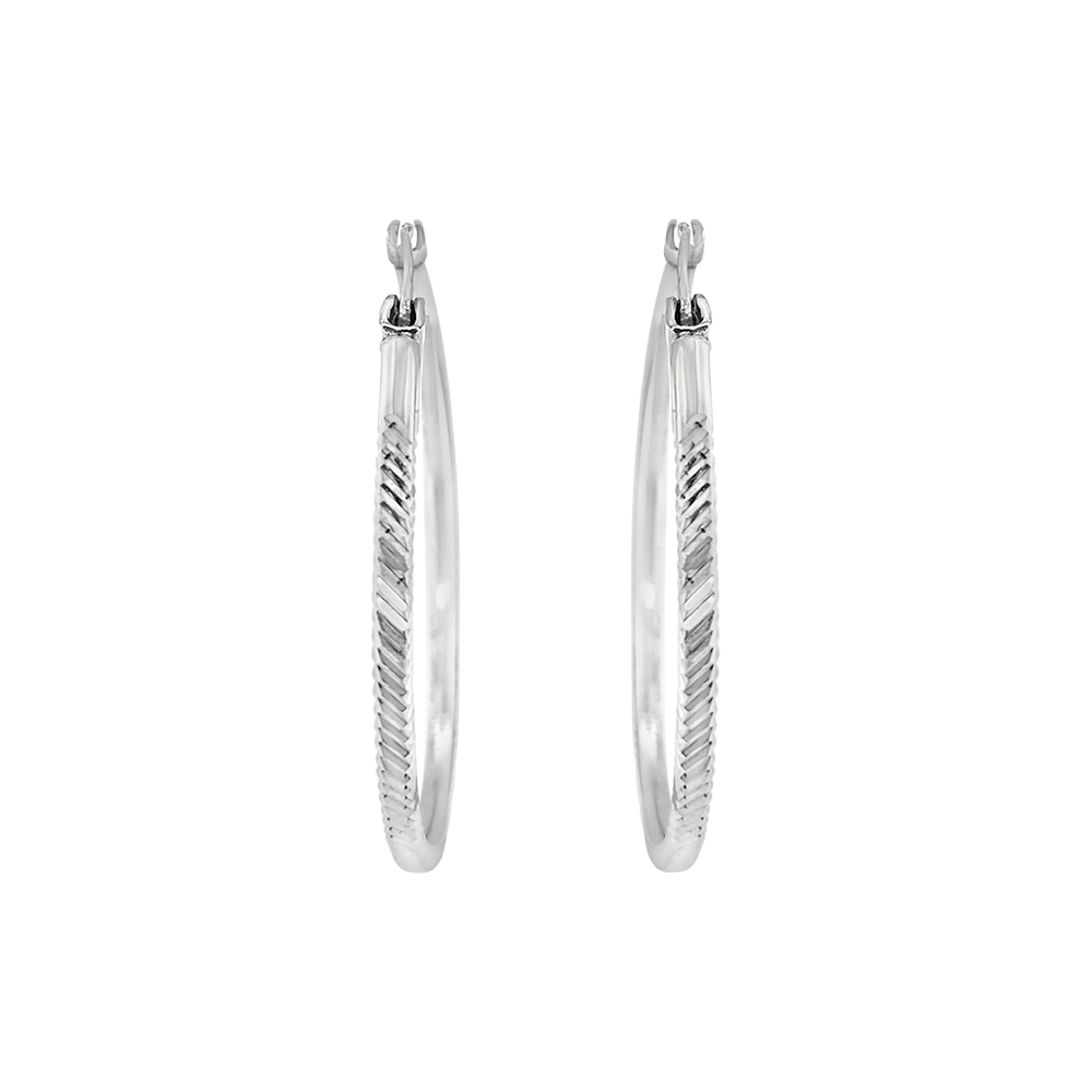 Rox By Martin Binder Silver Hoop Earrings