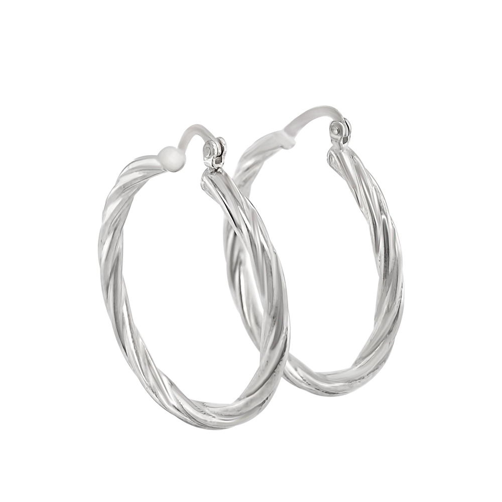 Rox By Martin Binder Silver Hoop Earrings