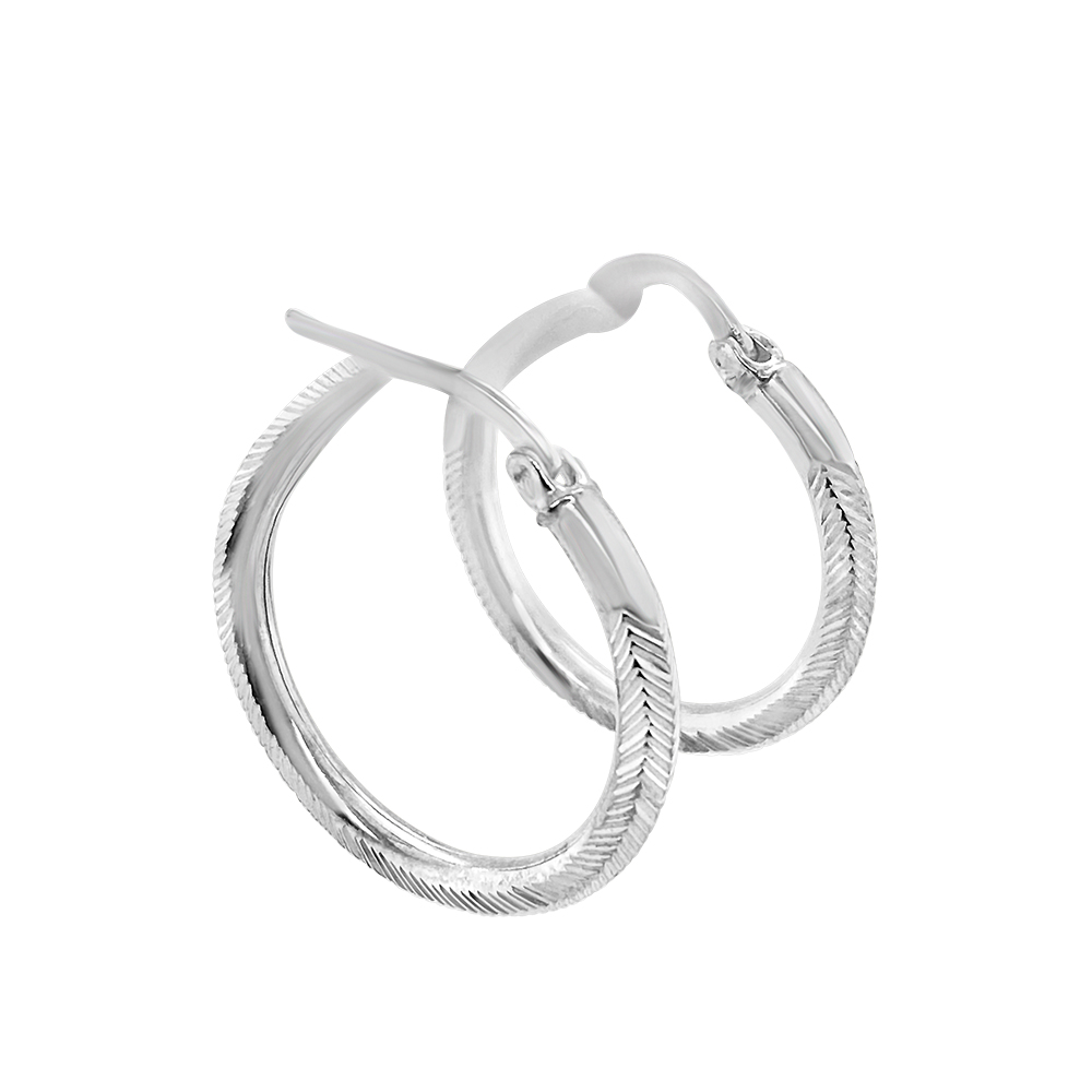 Rox By Martin Binder Silver Hoop Earrings