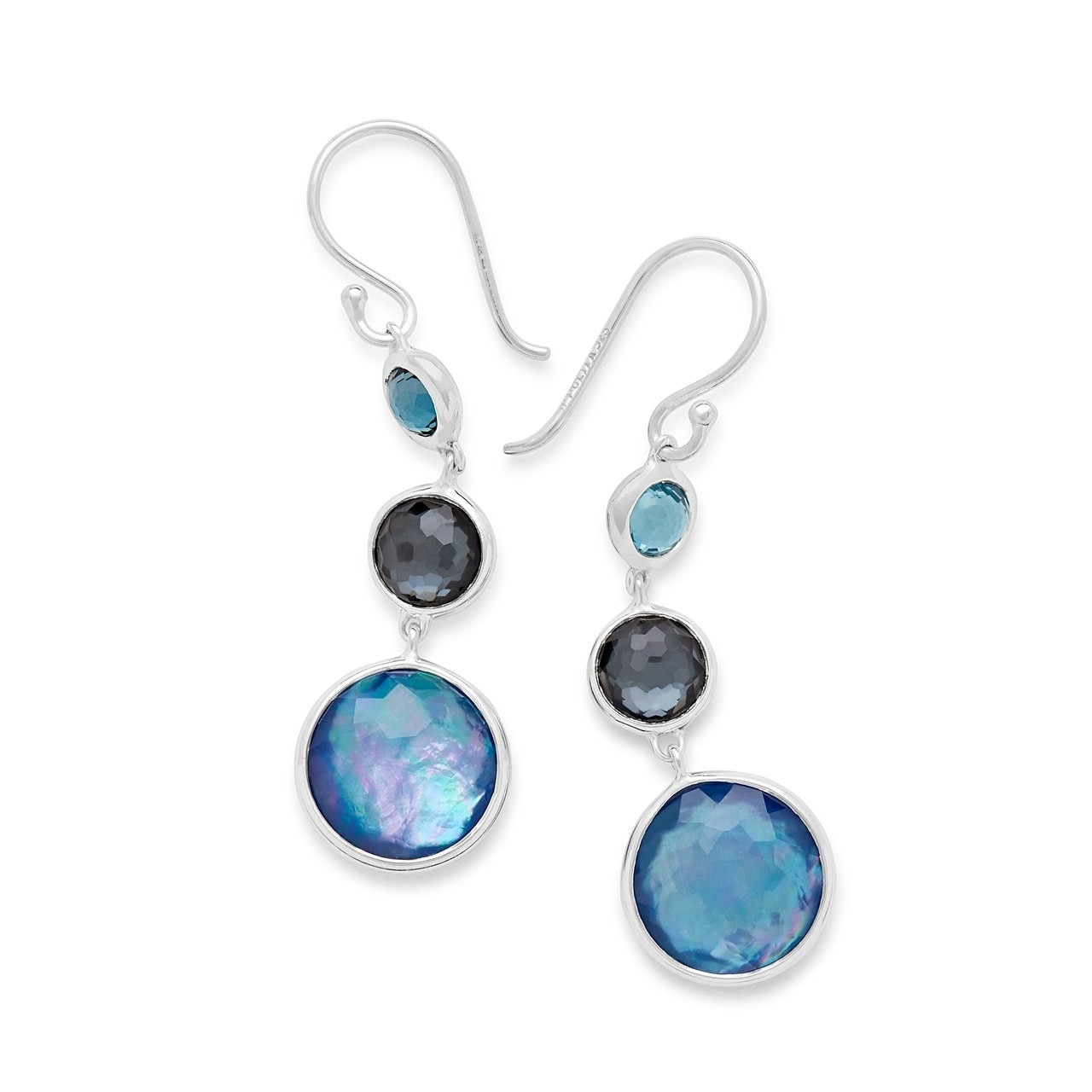 Ippolita Lollipop Silver Lollitini 3-stone Drop Earrings