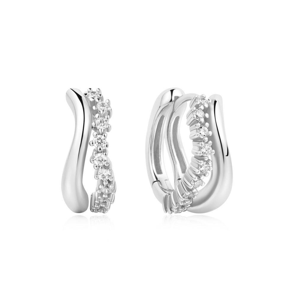 Ania Haie Miss Twinkle Sparkle Double Huggie Earrings