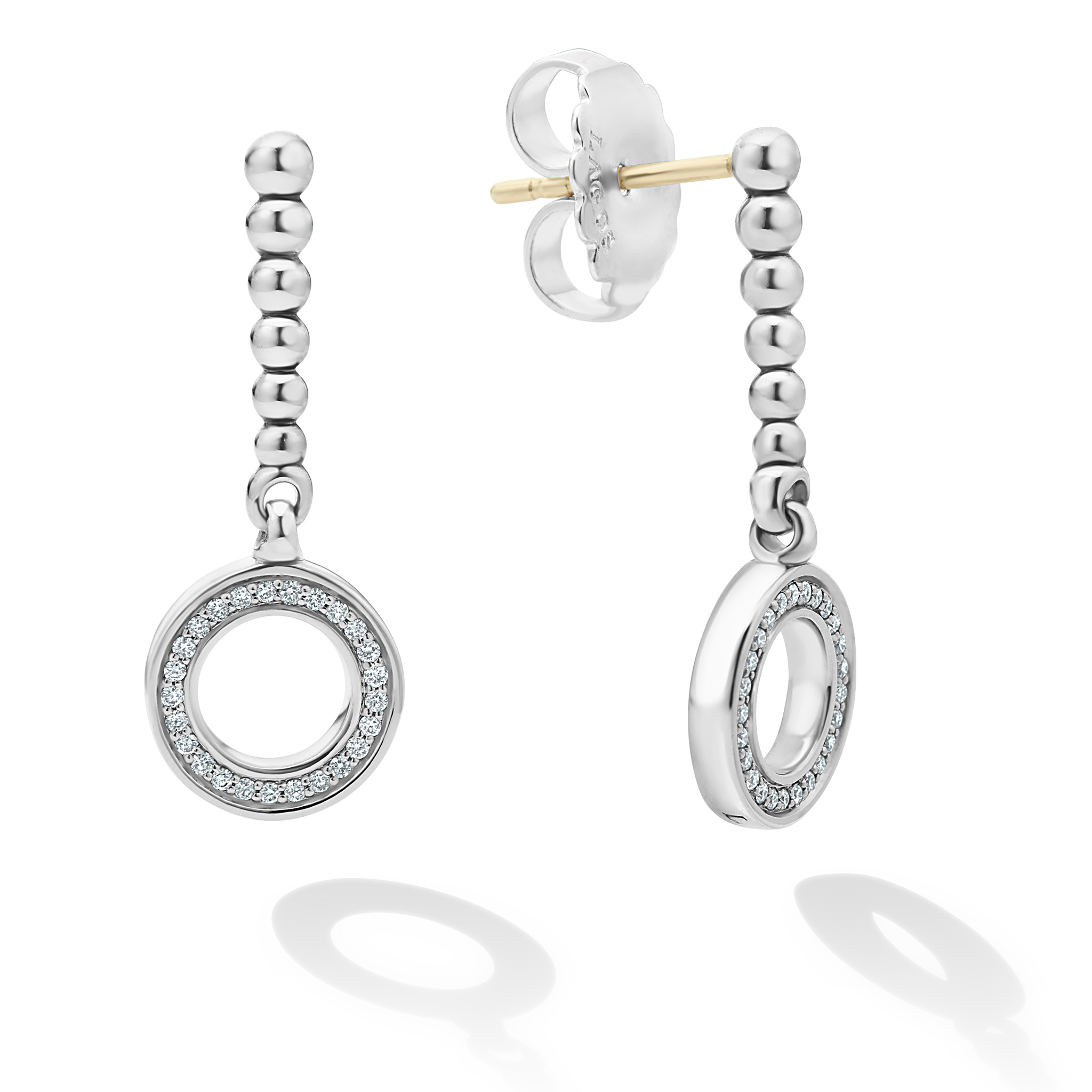 Lagos Caviar Spark Diamond Drop Earrings