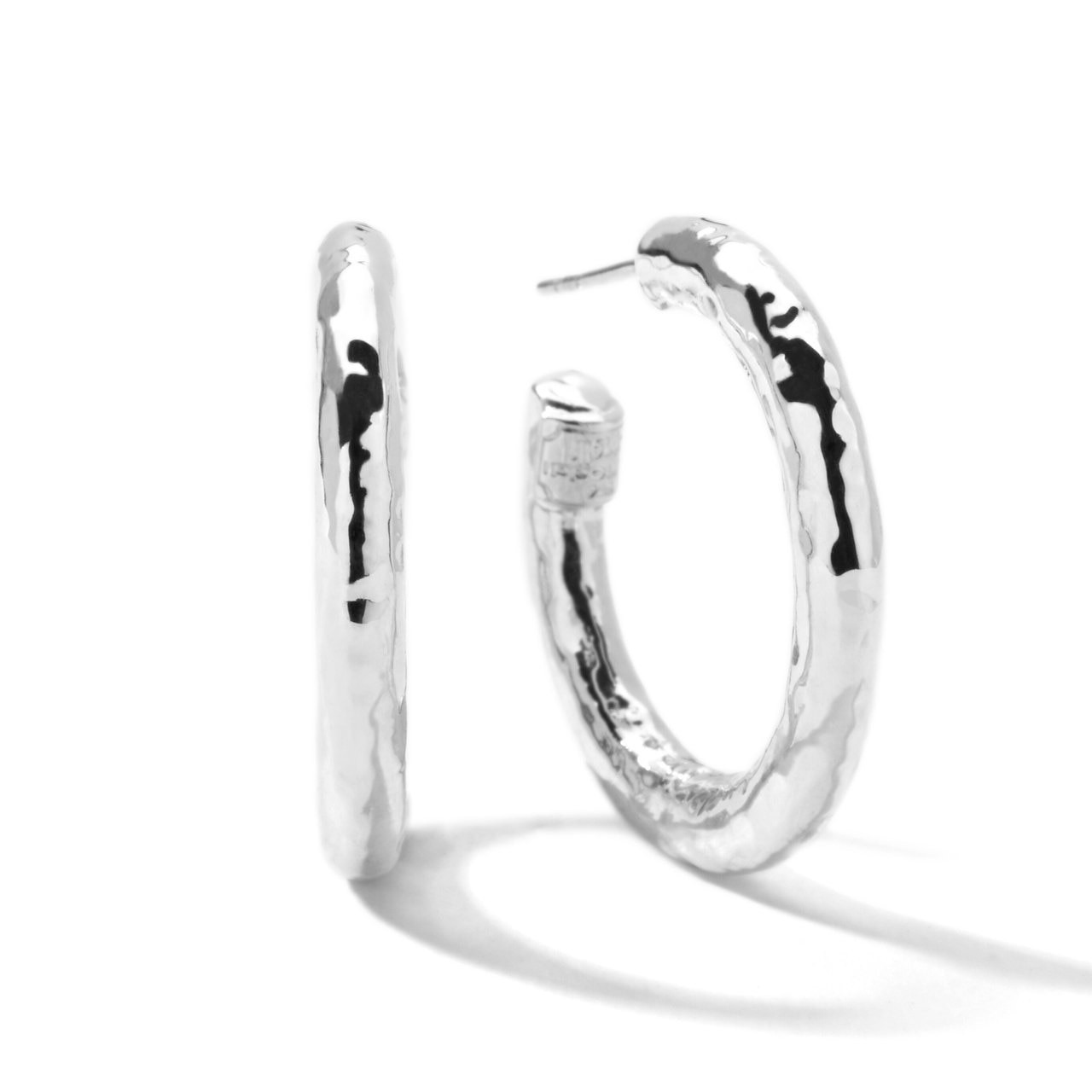 Ippolita Classico Silver Small Hammered Hoop Earrings