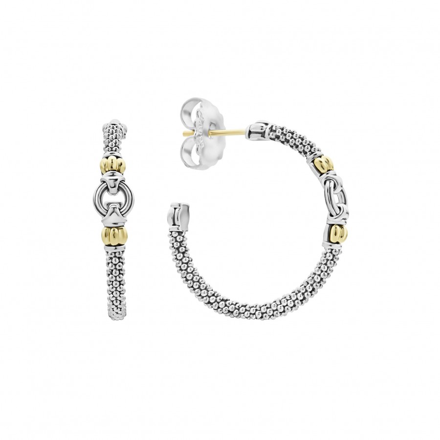 Lagos Signature Caviar Hoop Earrings