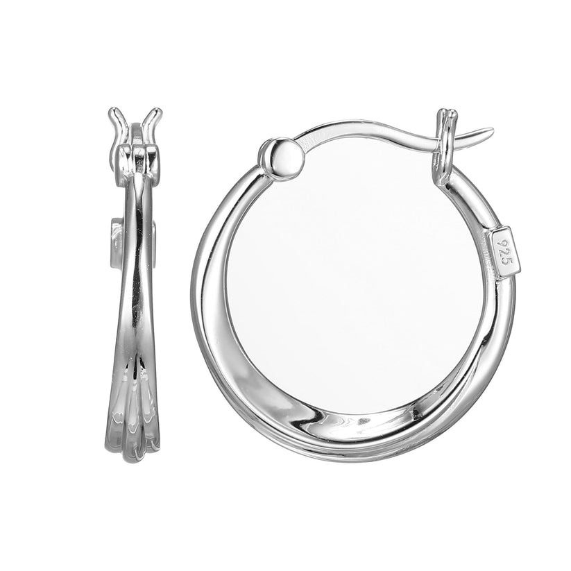 Elle Swirl 20mm Hoop Earrings