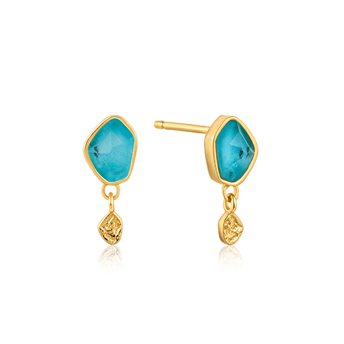 Ania Haie Mineral Glow Turquoise Drop Stud Earrings
