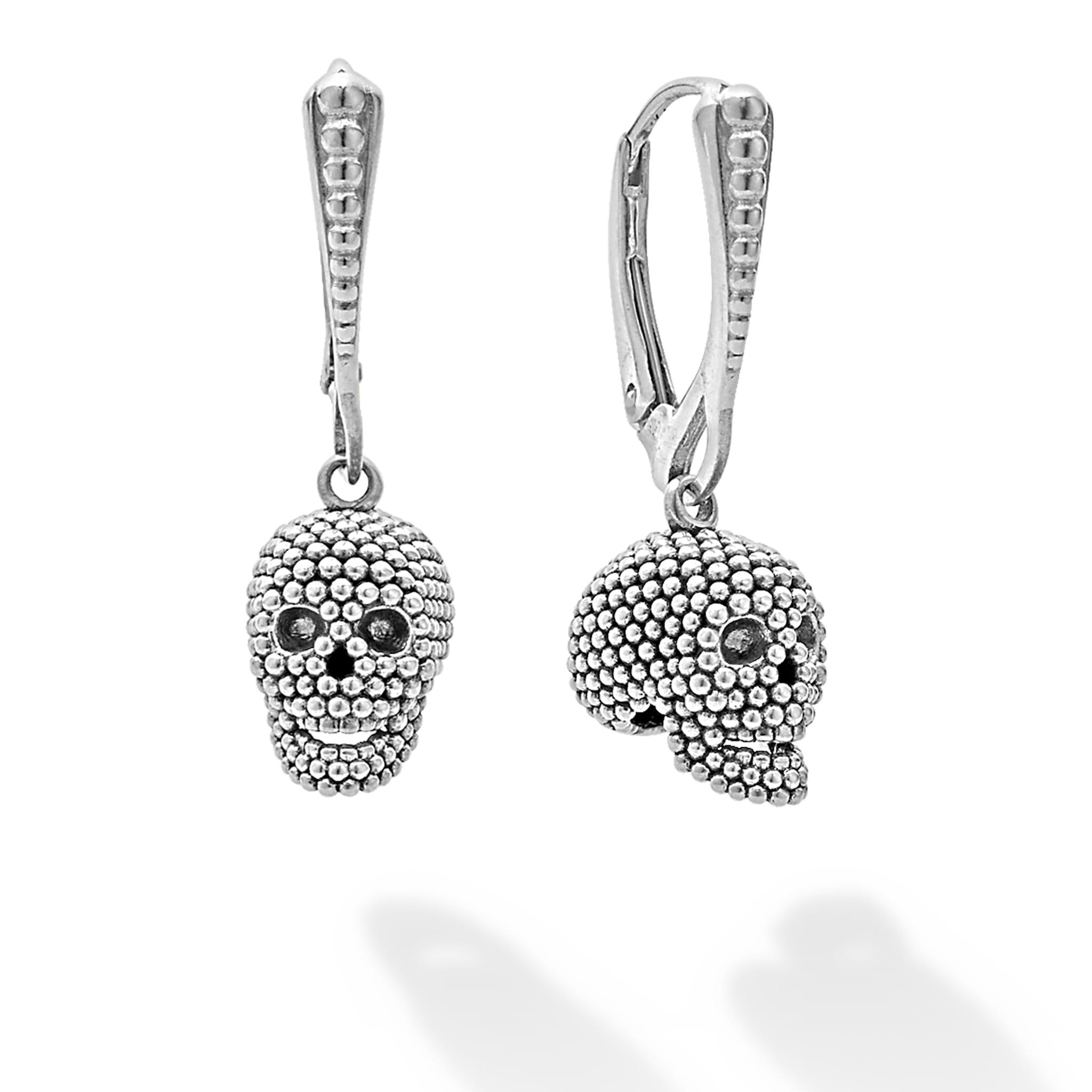 Lagos Anthem Caviar Skull Drop Earrings