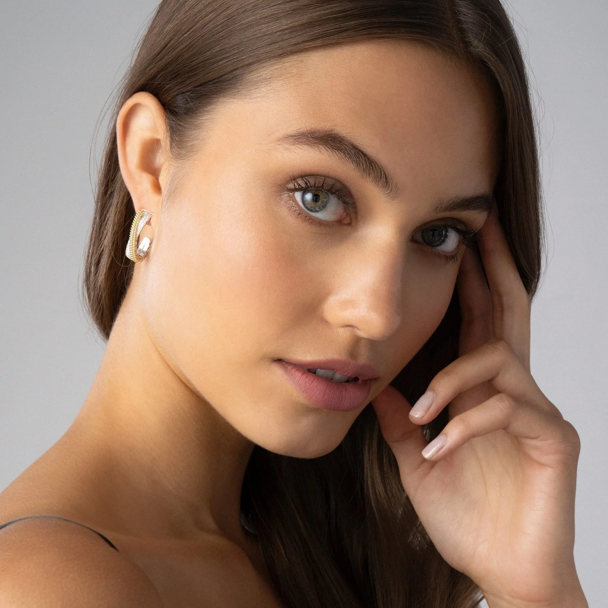 Lagos Caviar Lux Diamond Hoop Earrings
