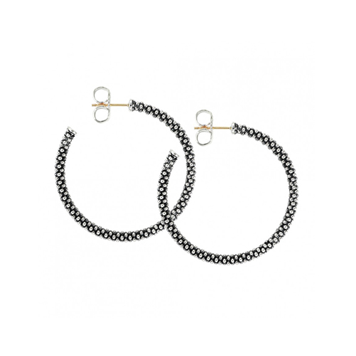 Lagos 35mm Caviar Hoop Earrings