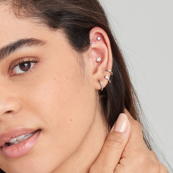 Ania Haie Smooth Mini Huggie Hoop Earrings