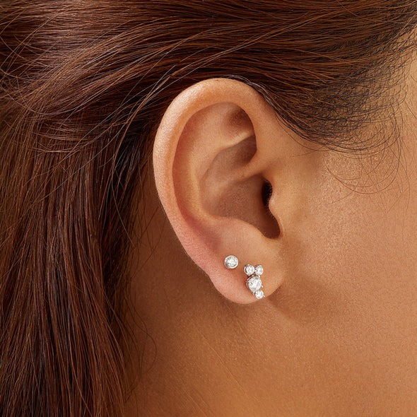 Ania Haie Pave Climber Stud Earrings