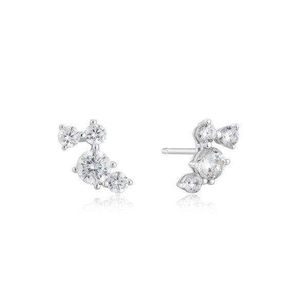 Ania Haie Pave Climber Stud Earrings