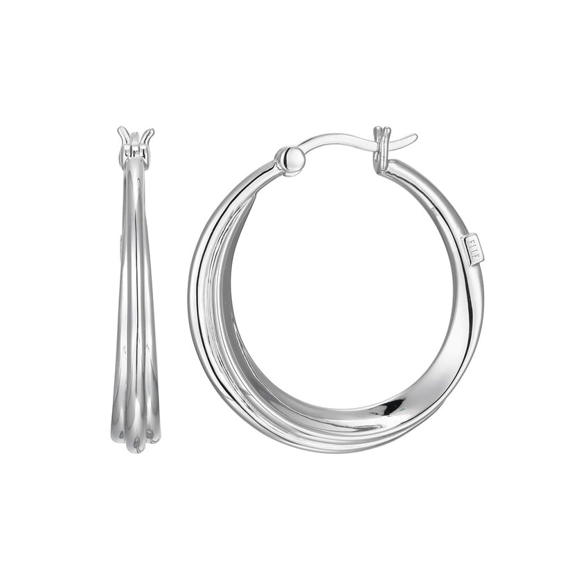 Elle Swirl 30mm Hoop Earrings