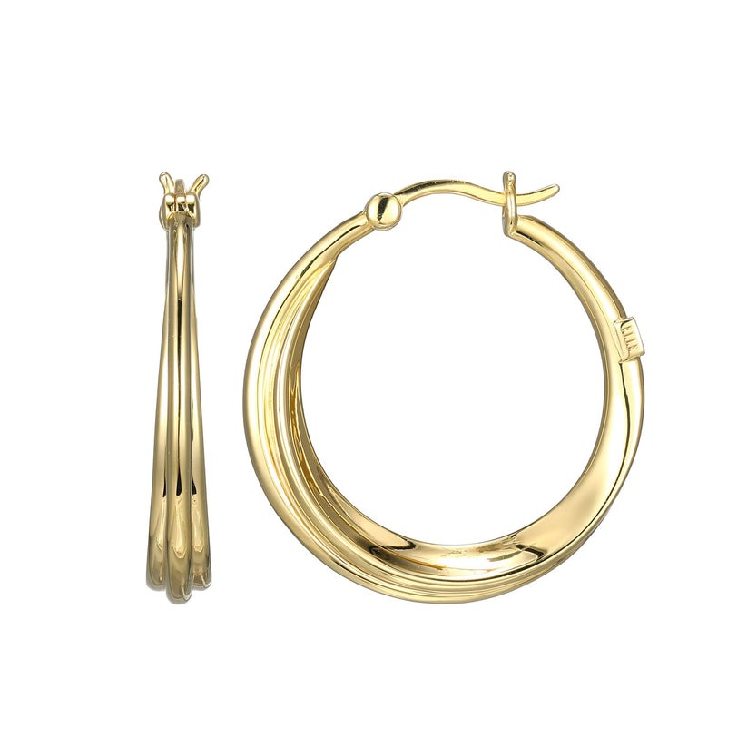 Elle Swirl 30mm Hoop Earrings