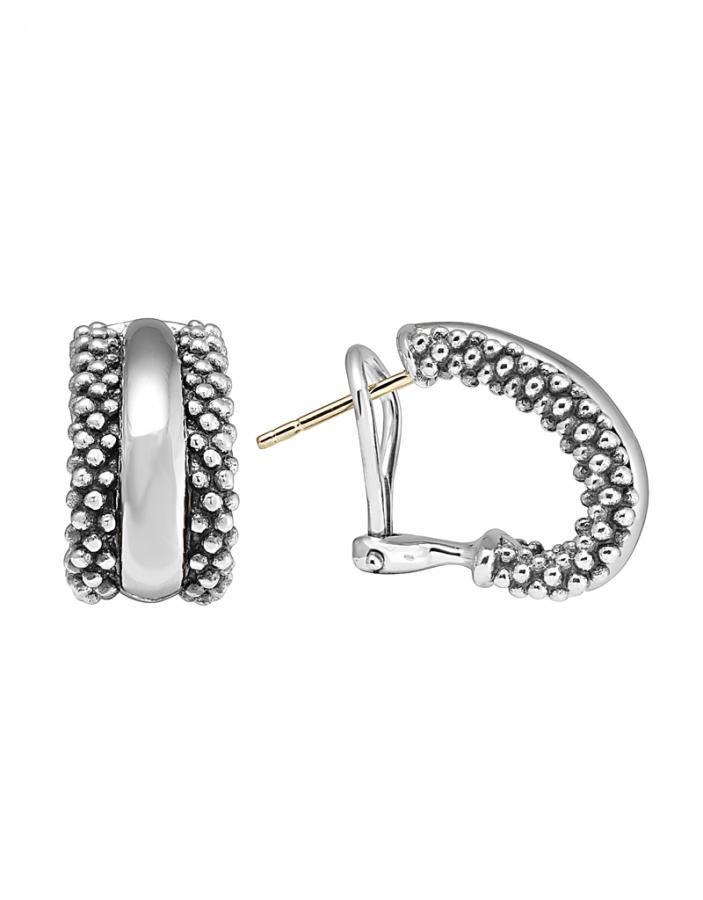 Lagos Signature Caviar Station Hoop Earrings