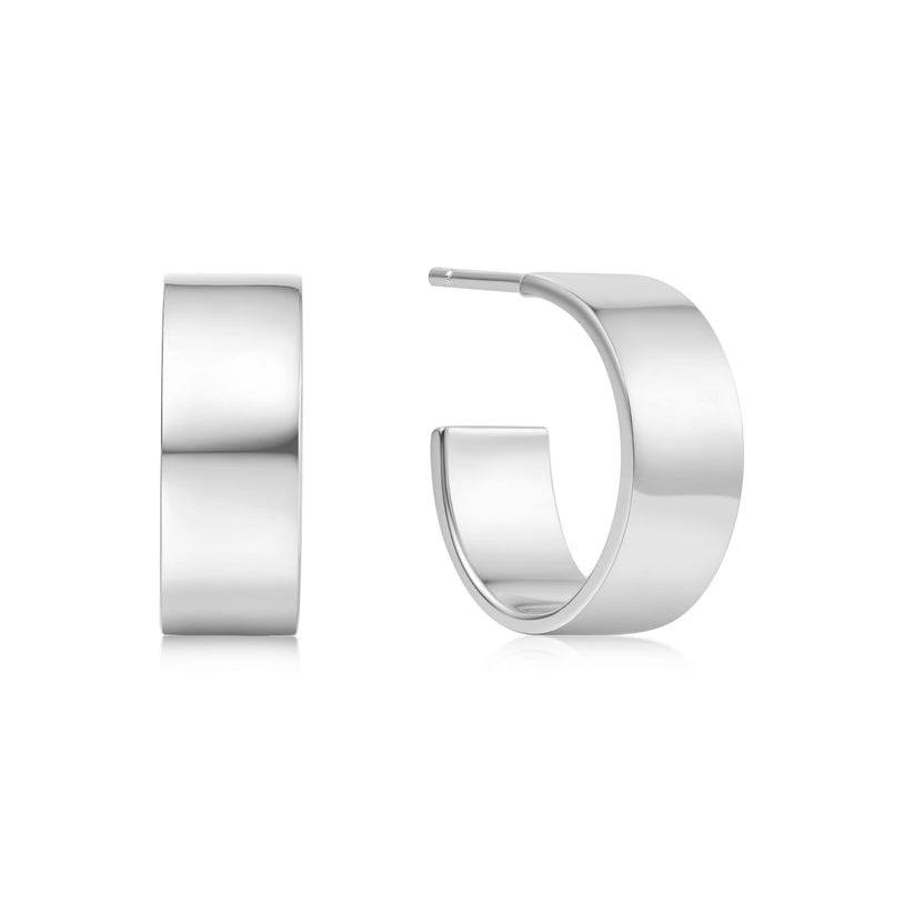 Ania Haie Vogue Maven Flat Medium Hoop Earrings