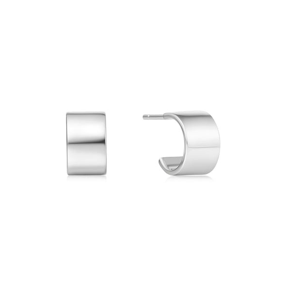 Ania Haie Vogue Maven Flat Small Huggie Hoop Earrings