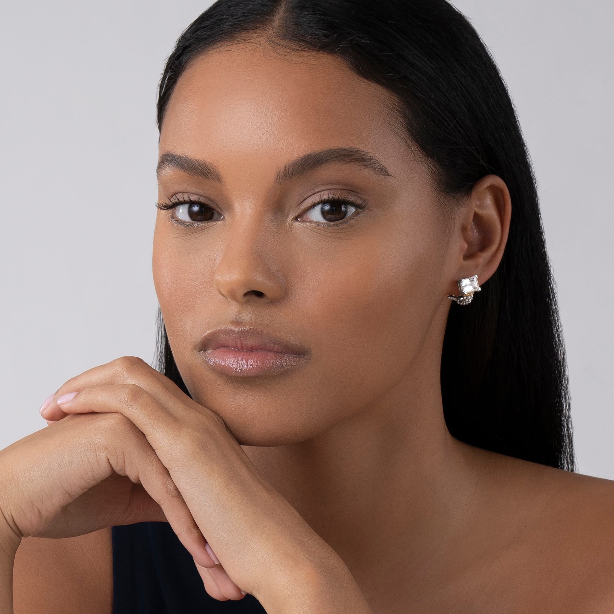 LAGOS Glacier White Topaz Huggie Earrings