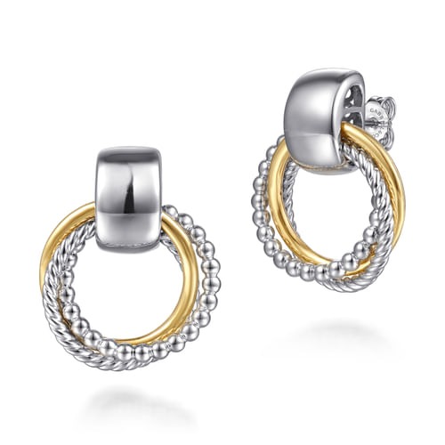 Gabriel & Co. Bujukan Interlocking Circle Door Knocker Stud Earrings