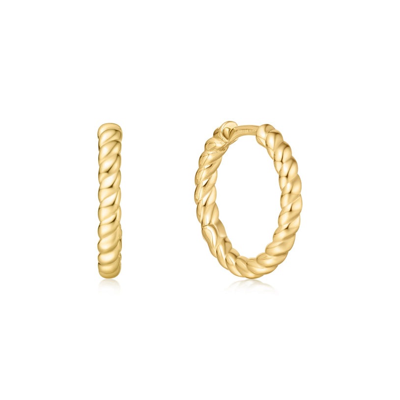 Ania Haie Chill Voyager Texture Medium Huggie Hoop Earrings