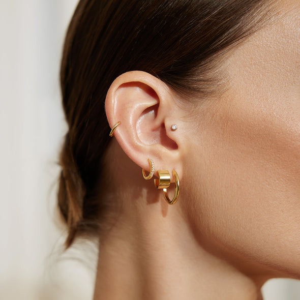 Ania Haie Vogue Maven Tube Medium Hoop Earrings