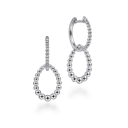 Gabriel & Co. Bujukan Silver Huggie Drop Earrings