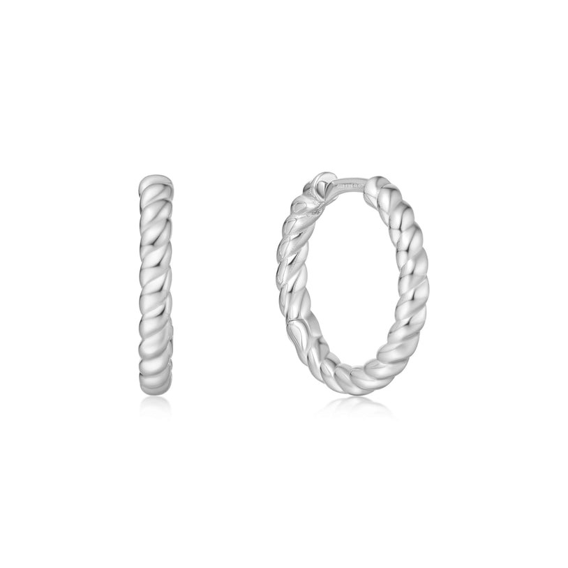Ania Haie Chill Voyager Texture Medium Huggie Hoop Earrings