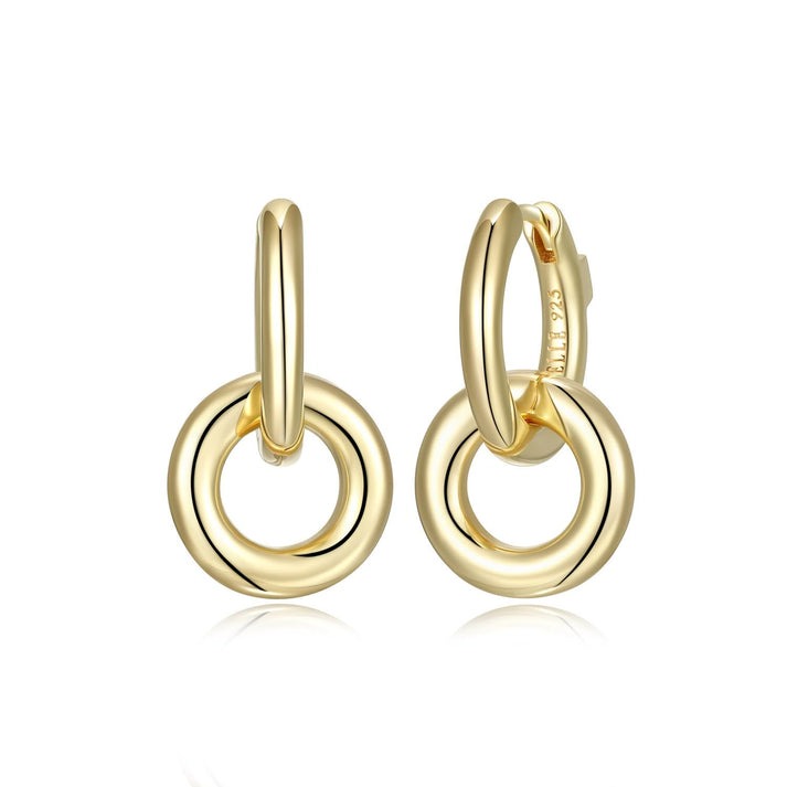 Elle Simpatico Circle Drop Hoop Earrings