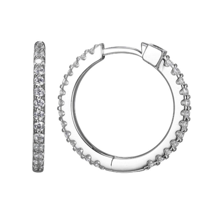 Elle Stardust Cubic Zirconia Hoop Earrings