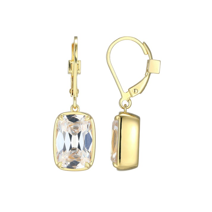 Elle Serenelle Old-Mine Cut Leverback Earrings