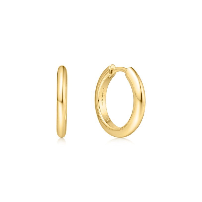 Ania Haie Vogue Maven Tube Small Huggie Hoop Earrings