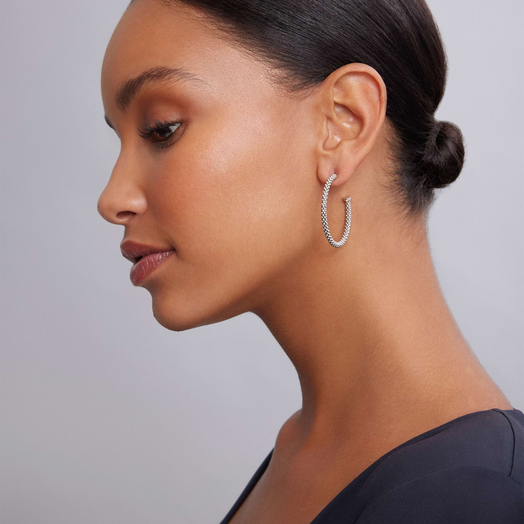 LAGOS 35mm Caviar Hoop Earrings
