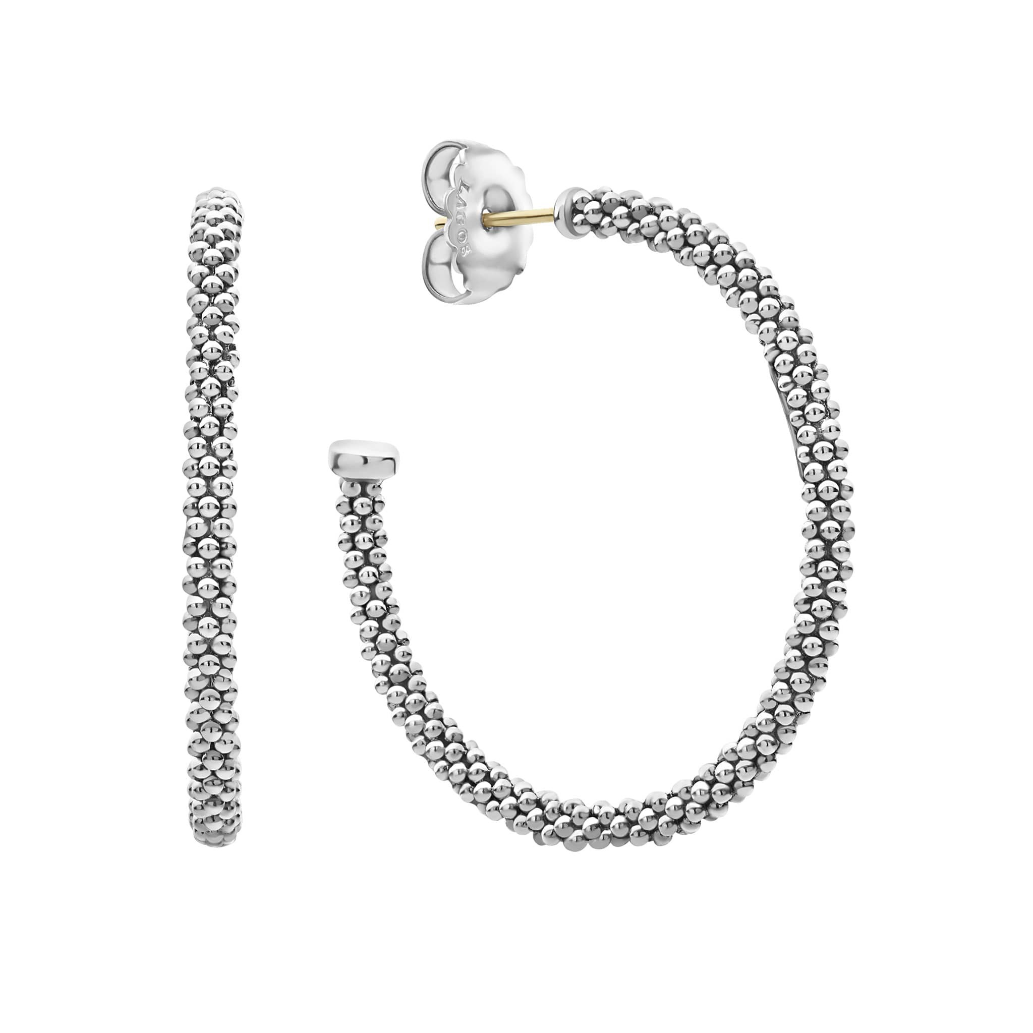 LAGOS 35mm Caviar Hoop Earrings