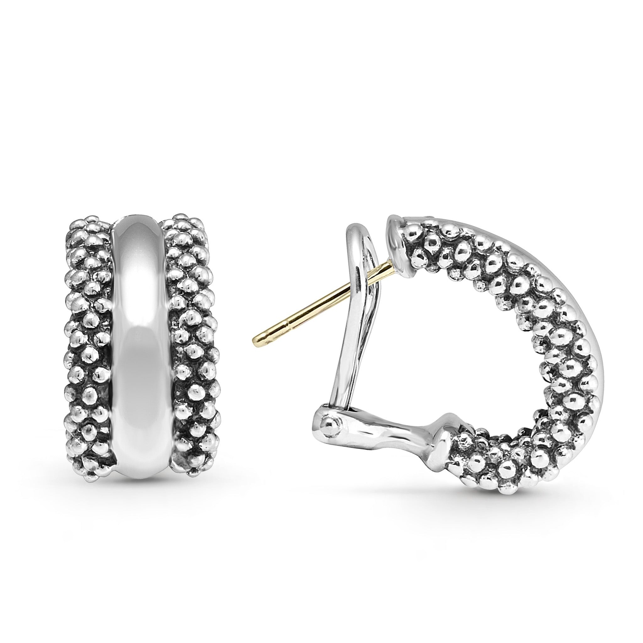 LAGOS Signature Caviar Station Hoop Earrings