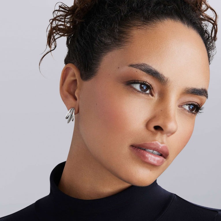 LAGOS Signature Caviar Three Hoop Huggie Earrings