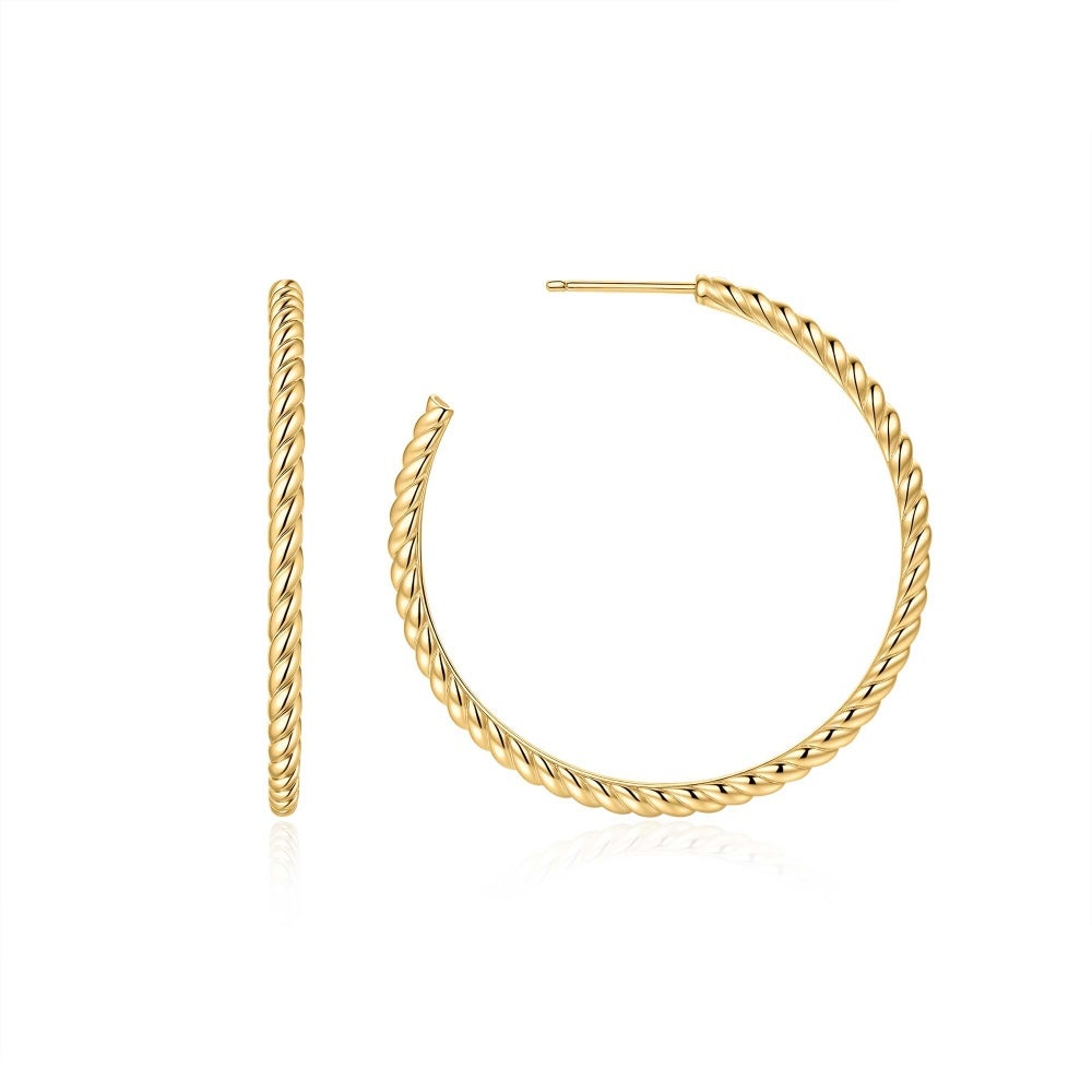 Ania Haie Twisted Oversized Hoop Earrings