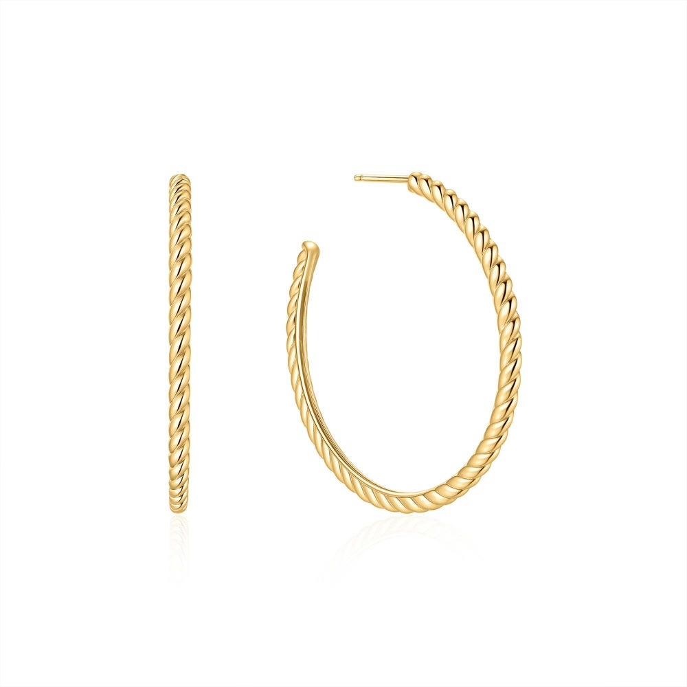 Ania Haie Twisted Oversized Hoop Earrings