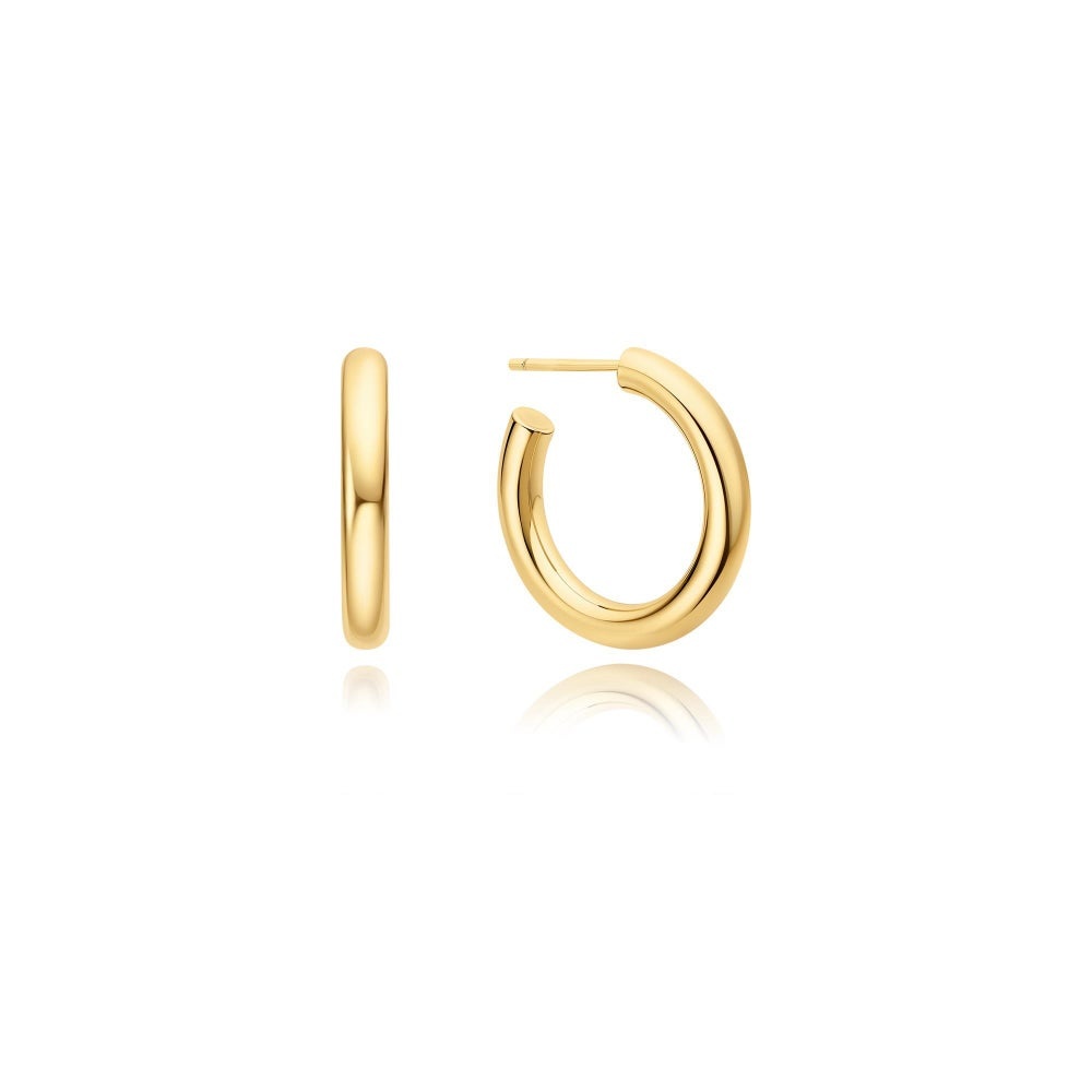 Ania Haie Classic Tube Medium Huggie Hoop Earrings