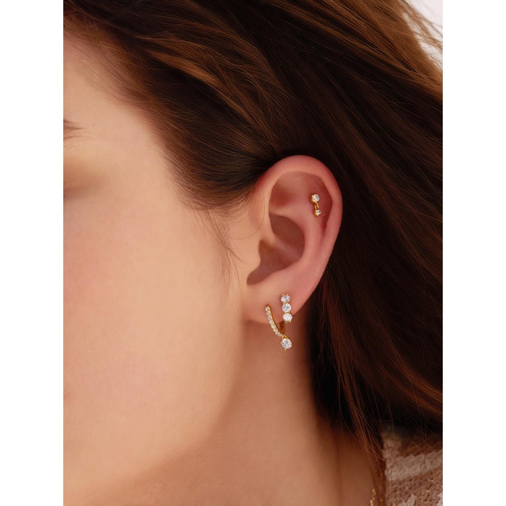 Ania Haie Trio Sparkle Huggie Hoop Earrings