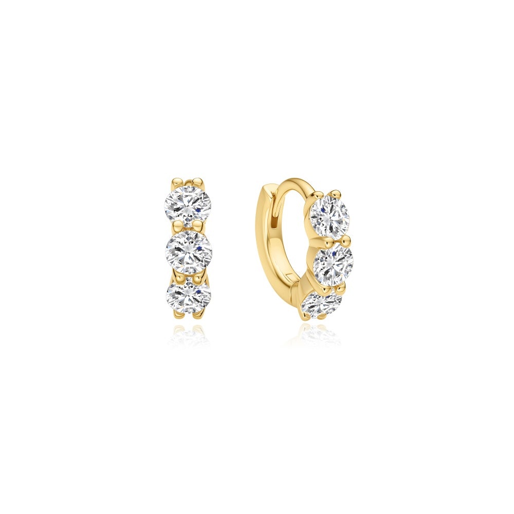 Ania Haie Trio Sparkle Huggie Hoop Earrings