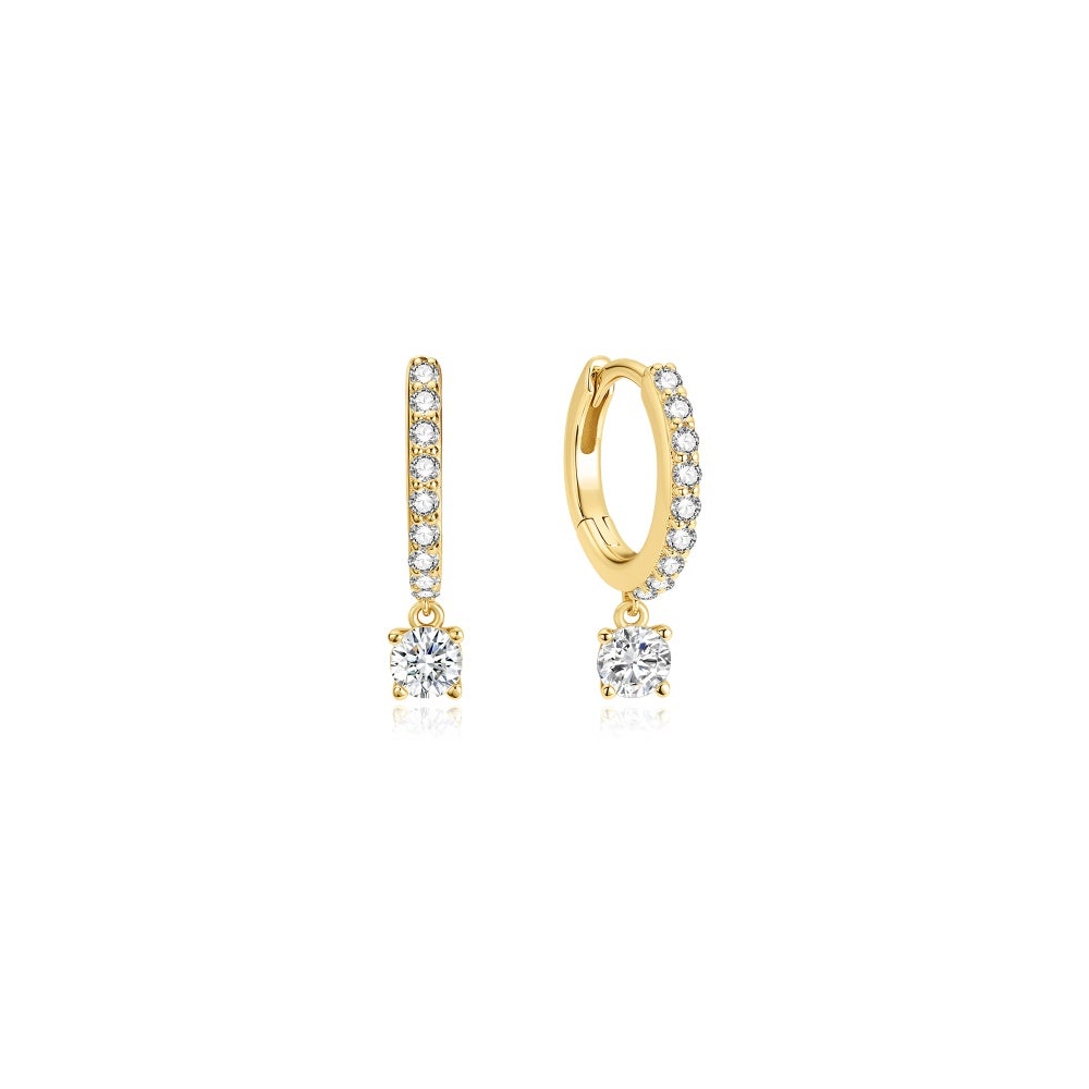 Ania Haie Dangling Sparkle Huggie Hoop Earrings