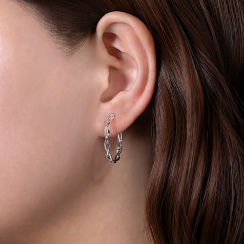 Gabriel & Co. Gaby Contemporary 25mm Classic Hoop Earrings