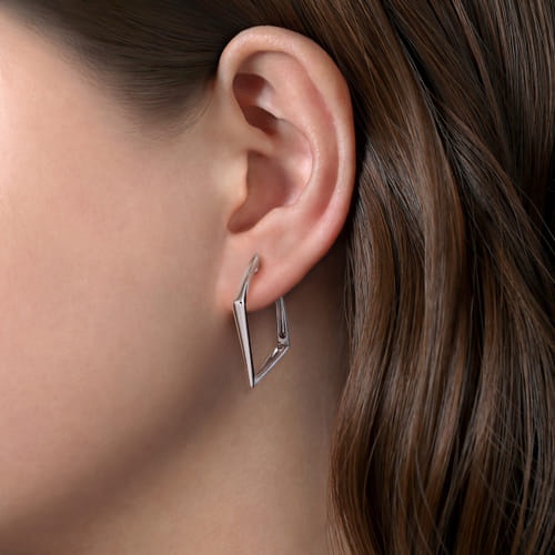 Gabriel & Co. Gaby Contemporary Geometric Classic Hoop Earrings