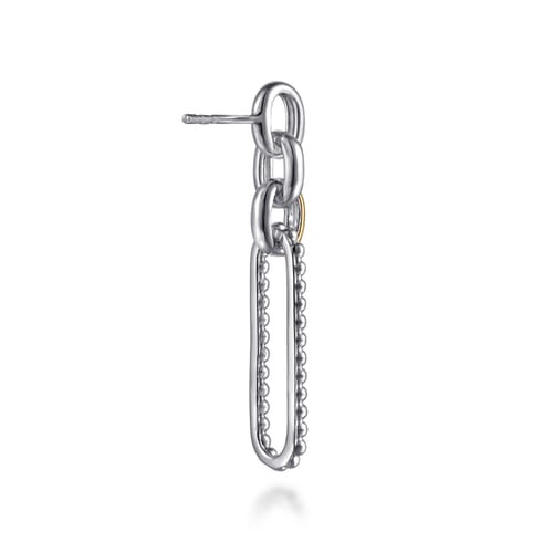 Gabriel & Co. Bujukan Two-Tone Link Stud Earrings